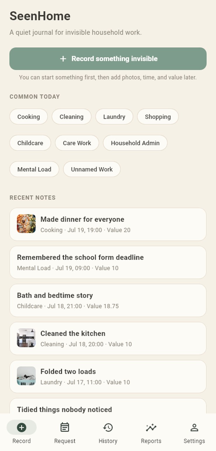 SeenHome app